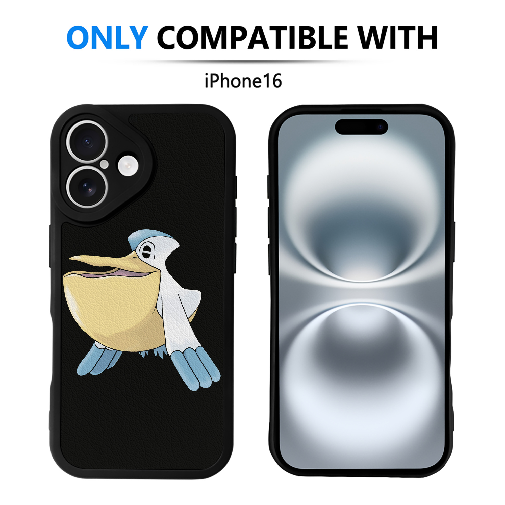 （画像用） ポケットモンスター Pokémon 【iPhone 16シリーズ対応】シリコンスマホケース（レザー調） 材質：シリコン